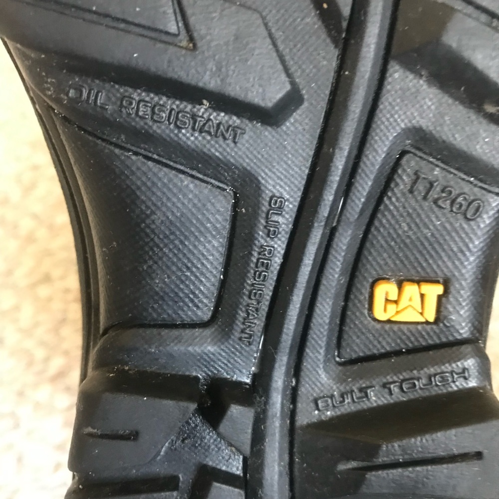CAT Steel Toe Work Boots. Brown Leather. Size 12 Wide. - Picture 11 of 12
